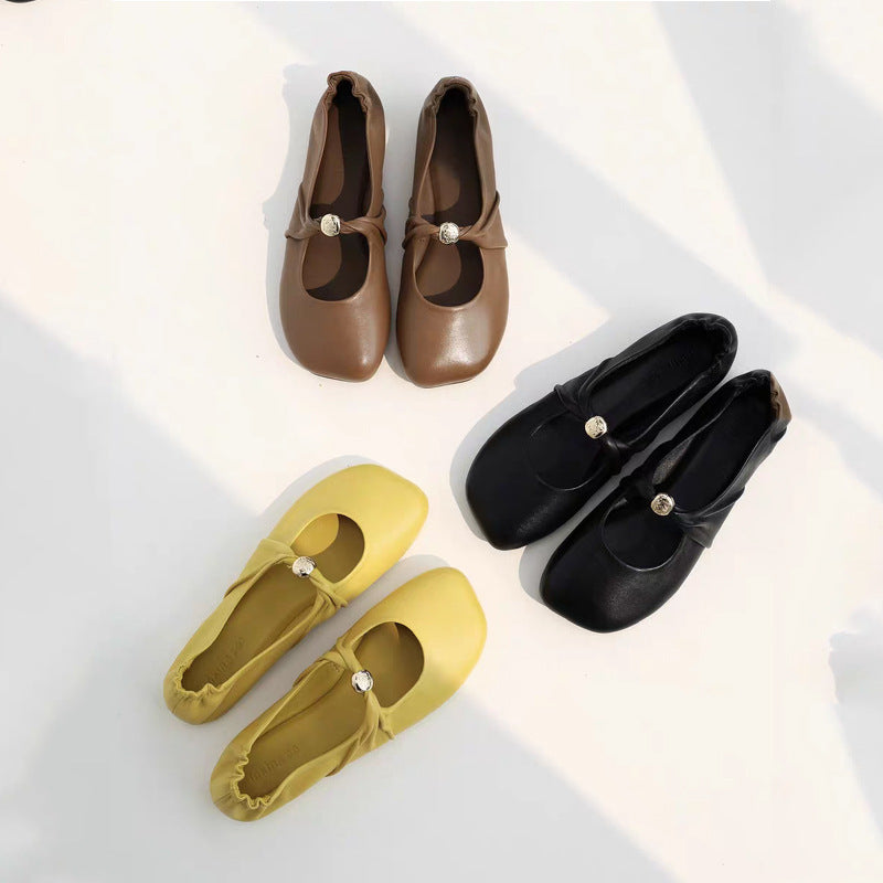 Damen Ballerinas mit dekorativem Schleifenakzent und lässigem Schnitt EB