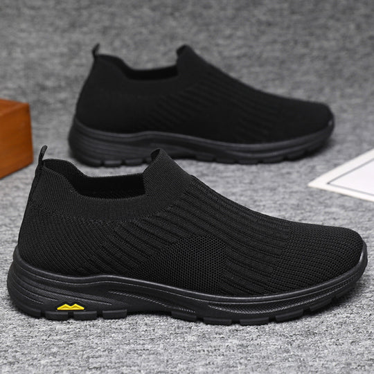 Damen Atmungsaktive Slip-On Sneakers mit elastischem Strick-Obermaterial EB