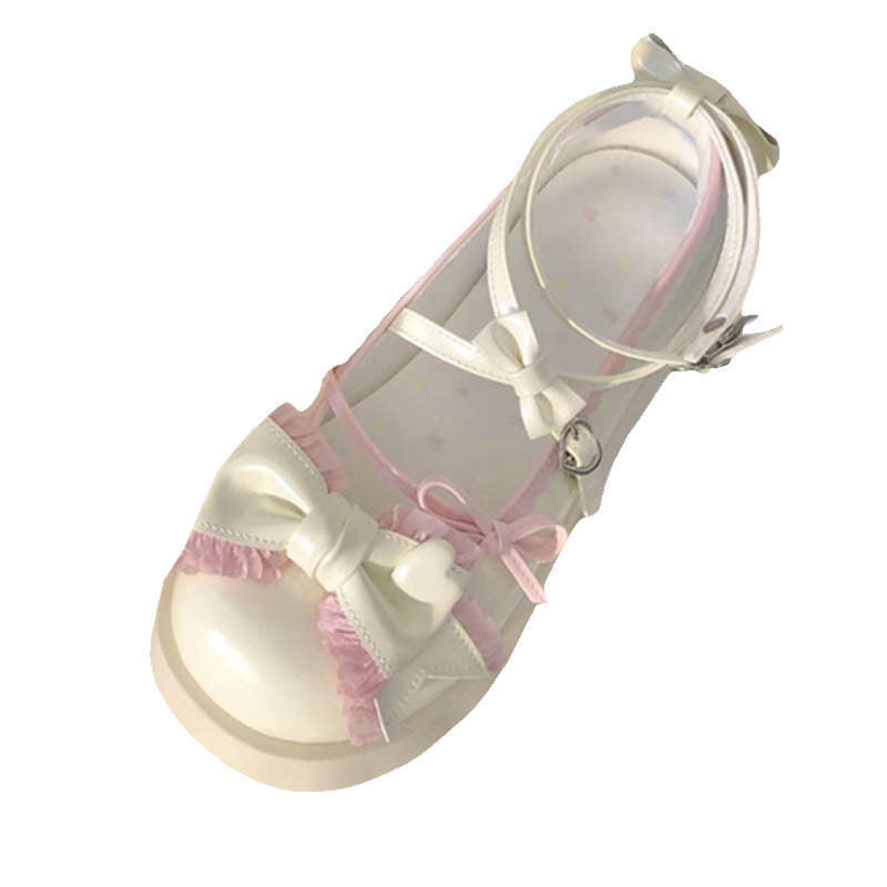 Damen Romantische und verspielte Schnürsandalen mit Schleifen-Details EB