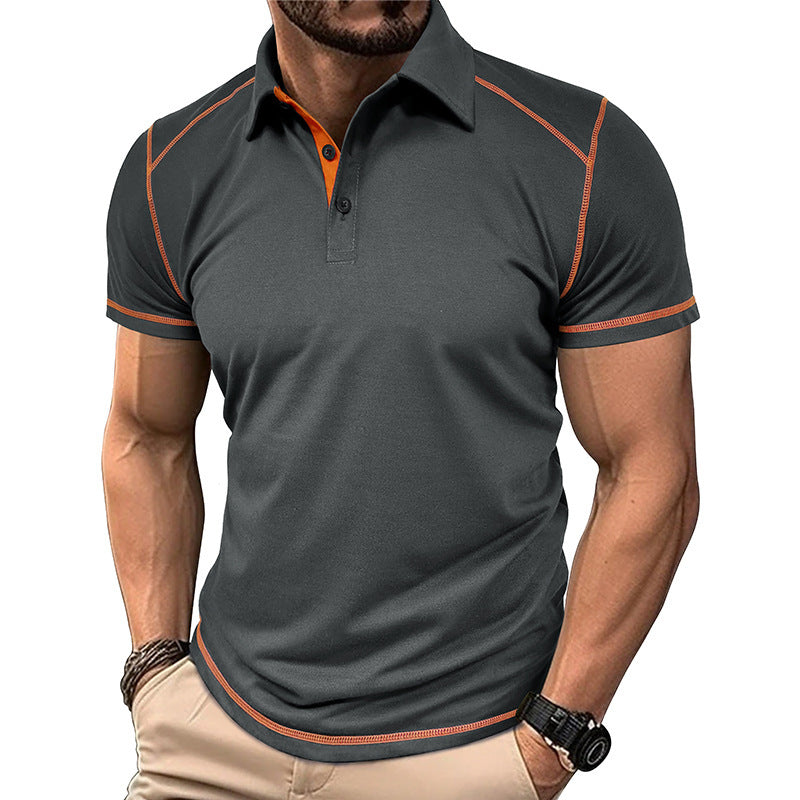 EB | Kurzärmeliges Poloshirt zum Spleißen