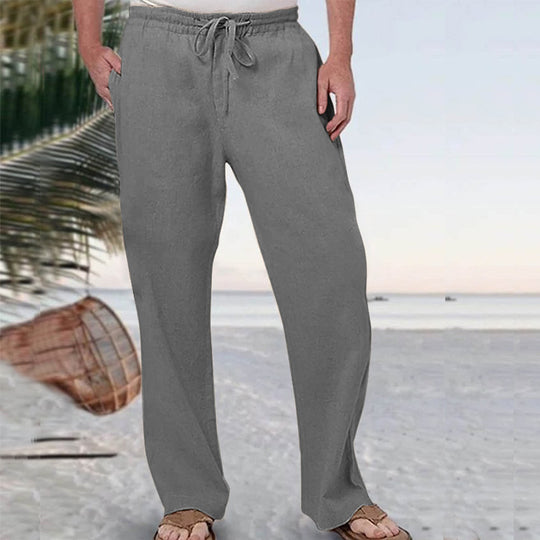 Herren nan weiche Loungehose aus Baumwolljersey mit elastischem Tunnelzugbund und seitlichen Eingrifftaschen EB