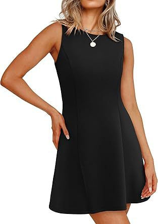 Damen ärmelloses A-Linien Kleid mit zeitlosem Schnitt EB