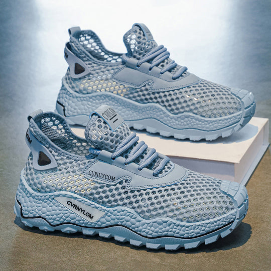 Damen sportliche Laufschuhe mit atmungsaktiver Mesh-Konstruktion und rutschfester Sohle EB