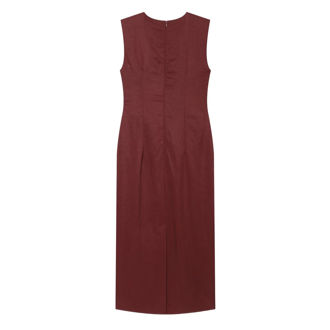 Damen Wickelkleid mit langem Saum EB