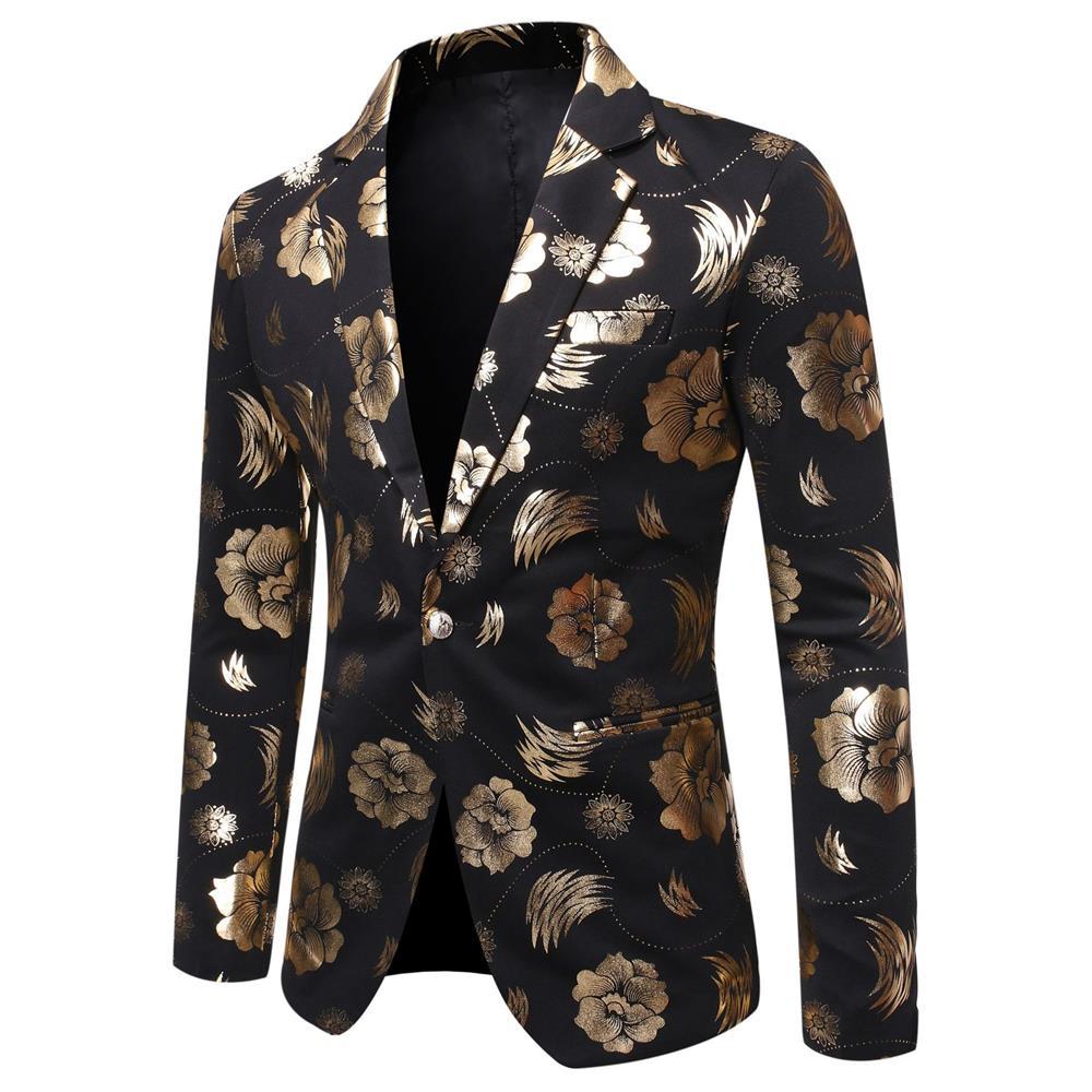 Herren Blazer mit floralem Design und elegantem Schnitt EB