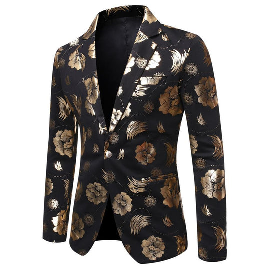 Herren Blazer mit floralem Design und elegantem Schnitt EB