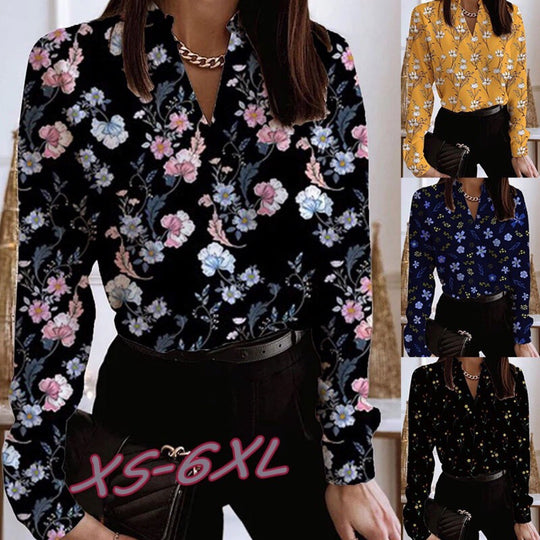 Damen Bluse mit floralem Muster und eleganter Passform EB