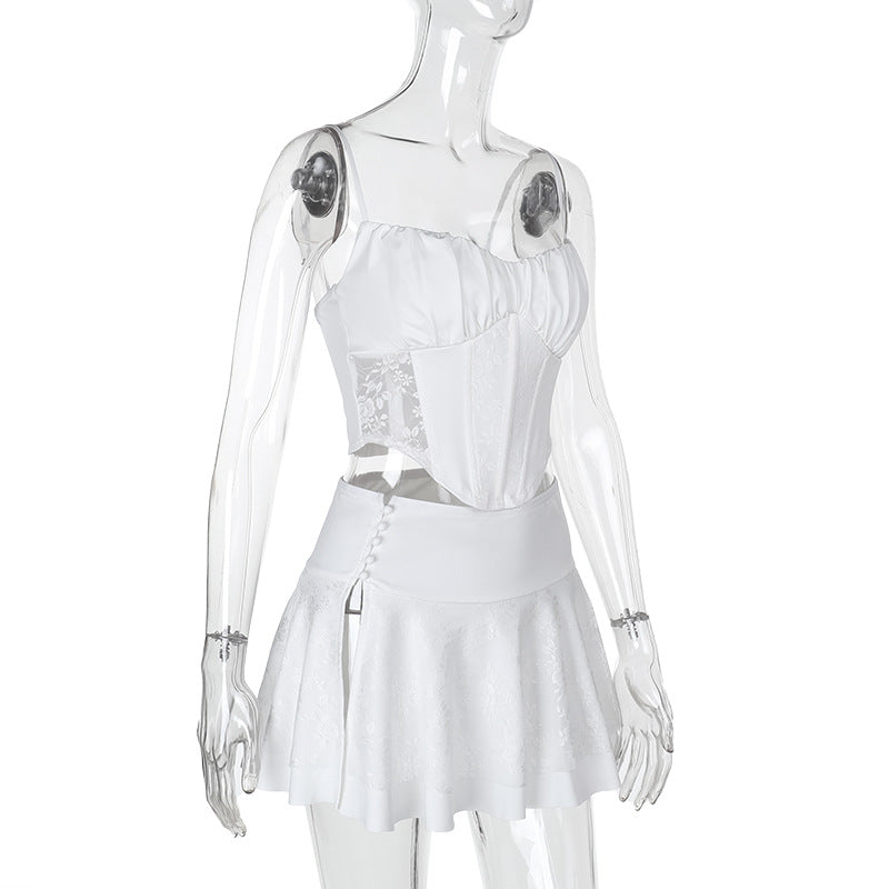 Damen Corsagenkleid mit filigranen Spitzenakzenten EB