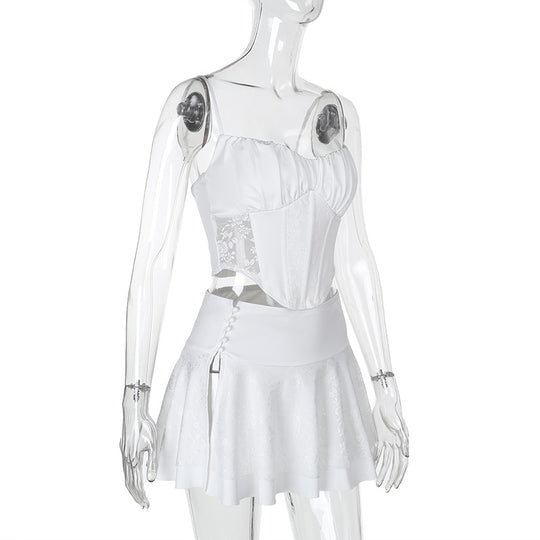 Damen Corsagenkleid mit filigranen Spitzenakzenten EB