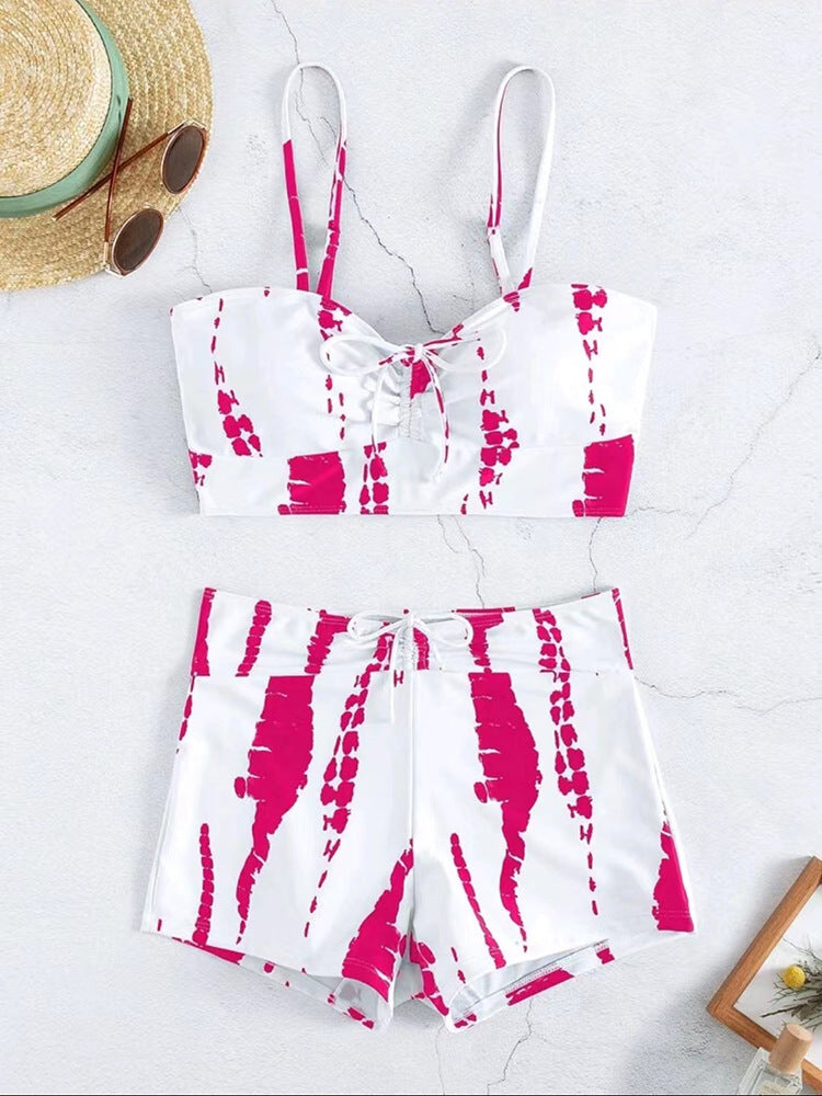 Damen Zweiteiliges Badeoutfit mit verspieltem Knotendesign EB