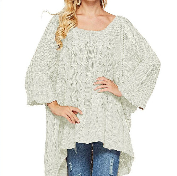 Damen Großer Strickpullover mit weitem Schnitt und harmonischem Rippmuster EB