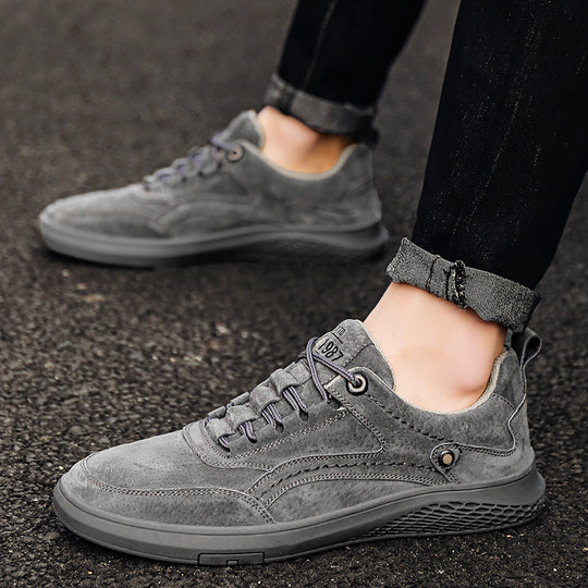 Herren Bequeme Sneaker aus hochwertigem Wildleder mit atmungsaktiver Sohle EB