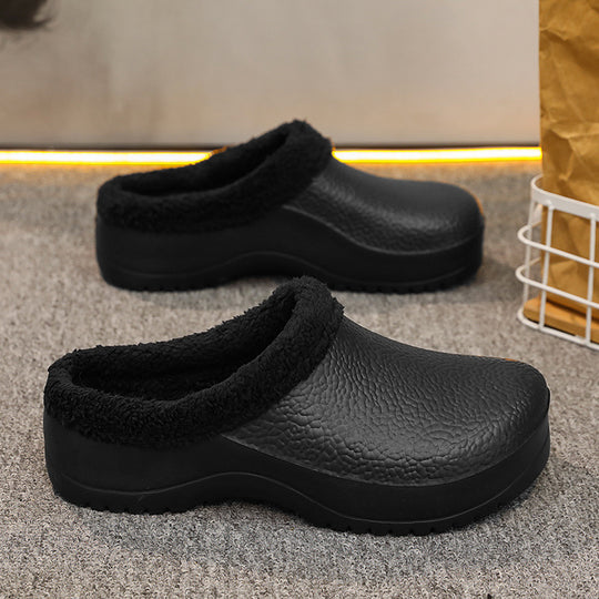 Damen Bequeme Clogs mit kuscheligem Innenfutter und rutschfester Sohle EB
