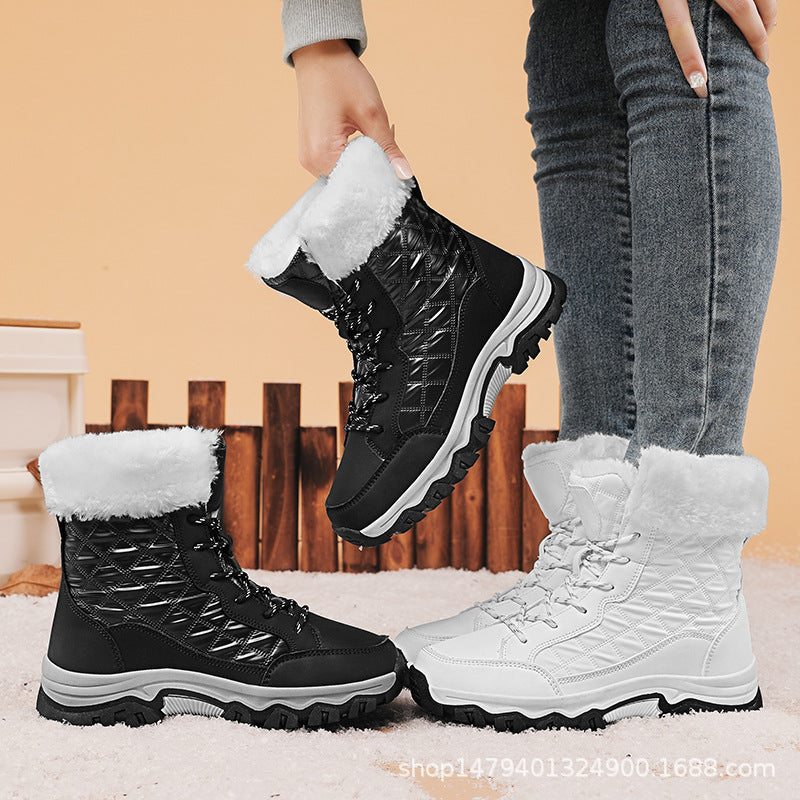 Damen Winterwanderschuhe mit warmem Fleece-Futter und rutschfester Sohle EB