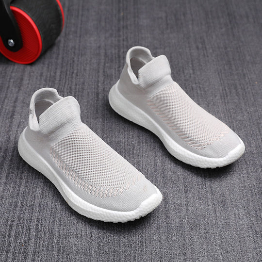 Damen bequeme und atmungsaktive Slip-On Sneakers mit flexiblem Sohlenprofil EB
