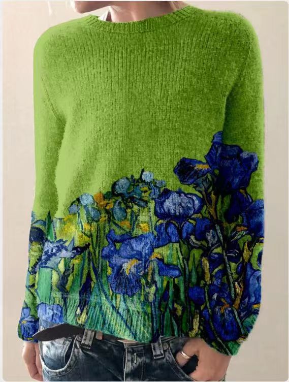 EB | Strickpullover für Damen mit 3D Blumenmuster