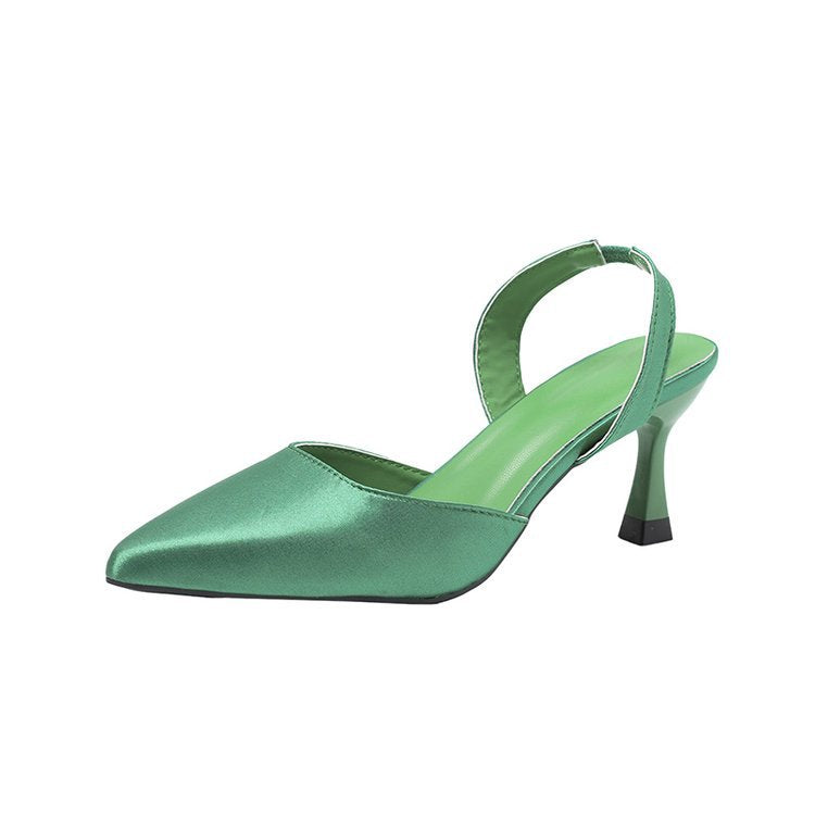 Damen Slingback-Pumps mit spitzer Kappe und bequemem Blockabsatz EB