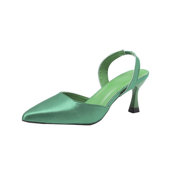 Damen Slingback-Pumps mit spitzer Kappe und bequemem Blockabsatz EB