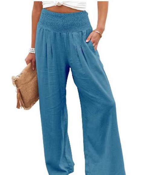 Damen weiter Sommerhose mit elastischem Bund EB