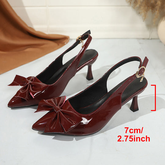 Damen Slingback-Pumps mit dekorativer Schleifenapplikation EB