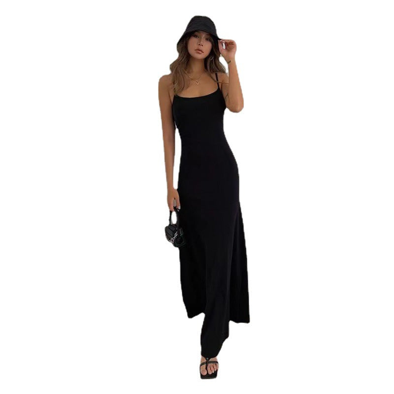 Damen Maxikleid mit elegantem Schnitt und verstellbaren Trägern EB