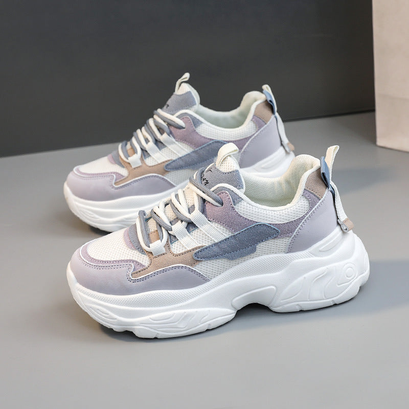 Damen Chunky Sneakers mit atmungsaktivem Mesh-Obermaterial und komfortabler Dämpfung EB