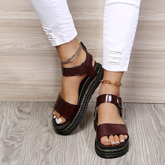 Damen Riemensandalen mit verstellbarem Riemen und anatomischem Fußbett EB
