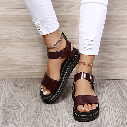 Damen Riemensandalen mit verstellbarem Riemen und anatomischem Fußbett EB