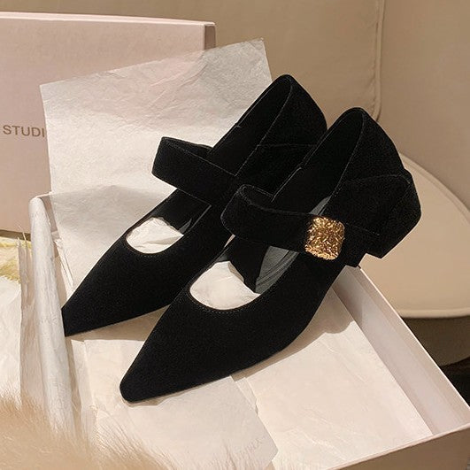 Damen elegante Ballerinas mit modischer Riemchenverzierung und hochwertigem Obermaterial EB