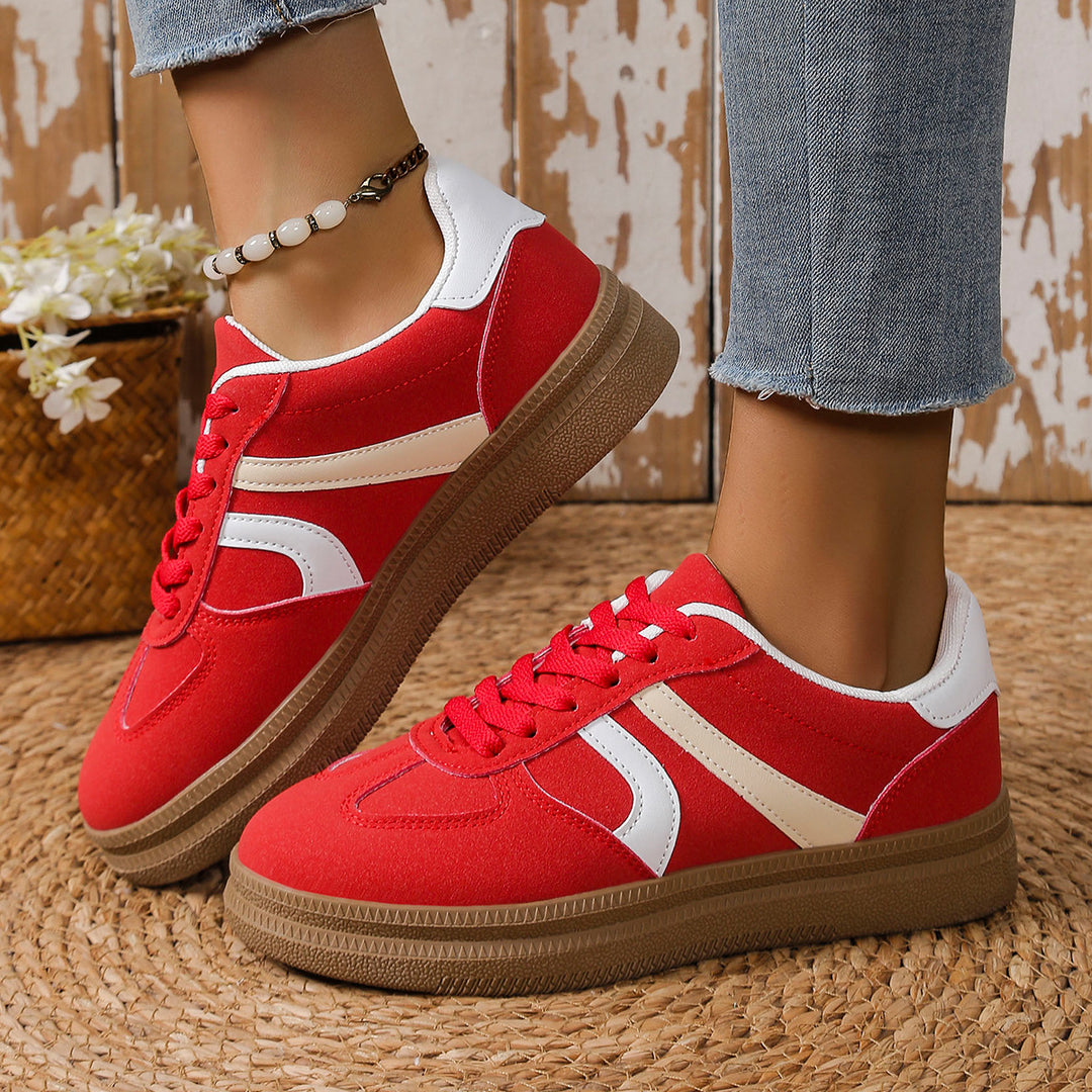 Damen Sneaker mit modischem Obermaterial und rutschfester Sohle EB