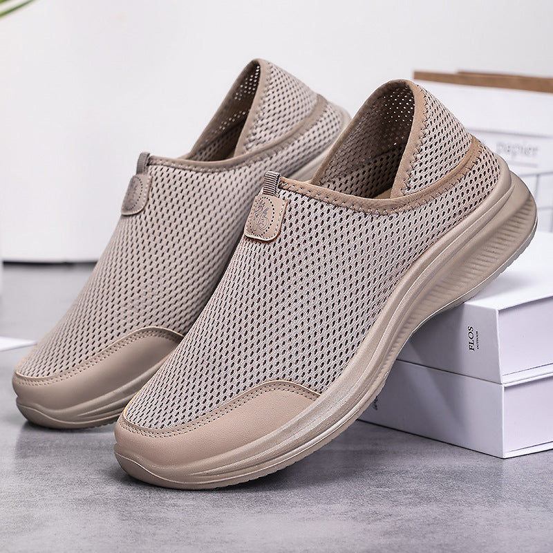 Damen Atmungsaktive Slip-On Freizeitschuhe mit elastischem Mesh-Obermaterial EB