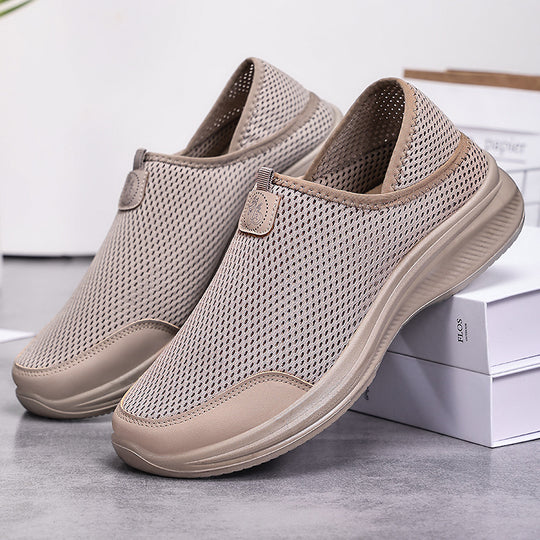Damen Atmungsaktive Slip-On Freizeitschuhe mit elastischem Mesh-Obermaterial EB