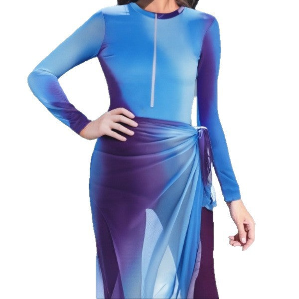Damen modischer UV-Schutz-Surfsuit mit Wickeldetail EB