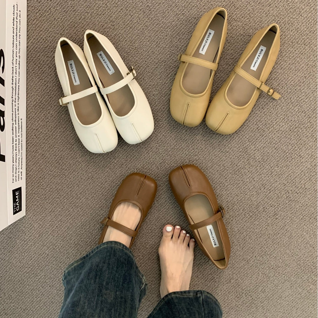 Damen elegante Ballerinas mit modischem Riemchen und komfortabler Passform EB
