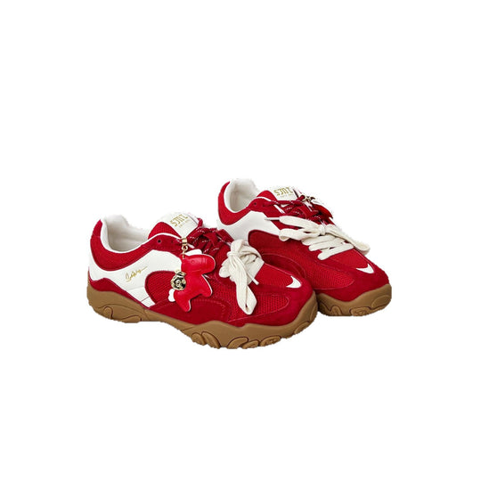 Damen Sportliche Sneakers mit atmungsaktiver Mesh-Oberfläche und modischem Charme EB