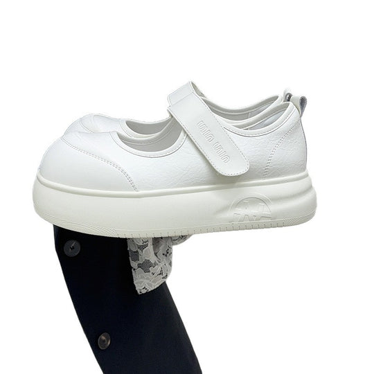 Damen Sportliche Plateau-Sneaker mit verstellbarem Klettverschluss und stylischem Obermaterial EB
