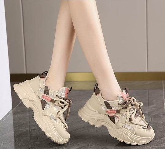 Damen Chunky Sneakers mit atmungsaktiven Mesh-Einsätzen und komfortabler Dämpfung EB