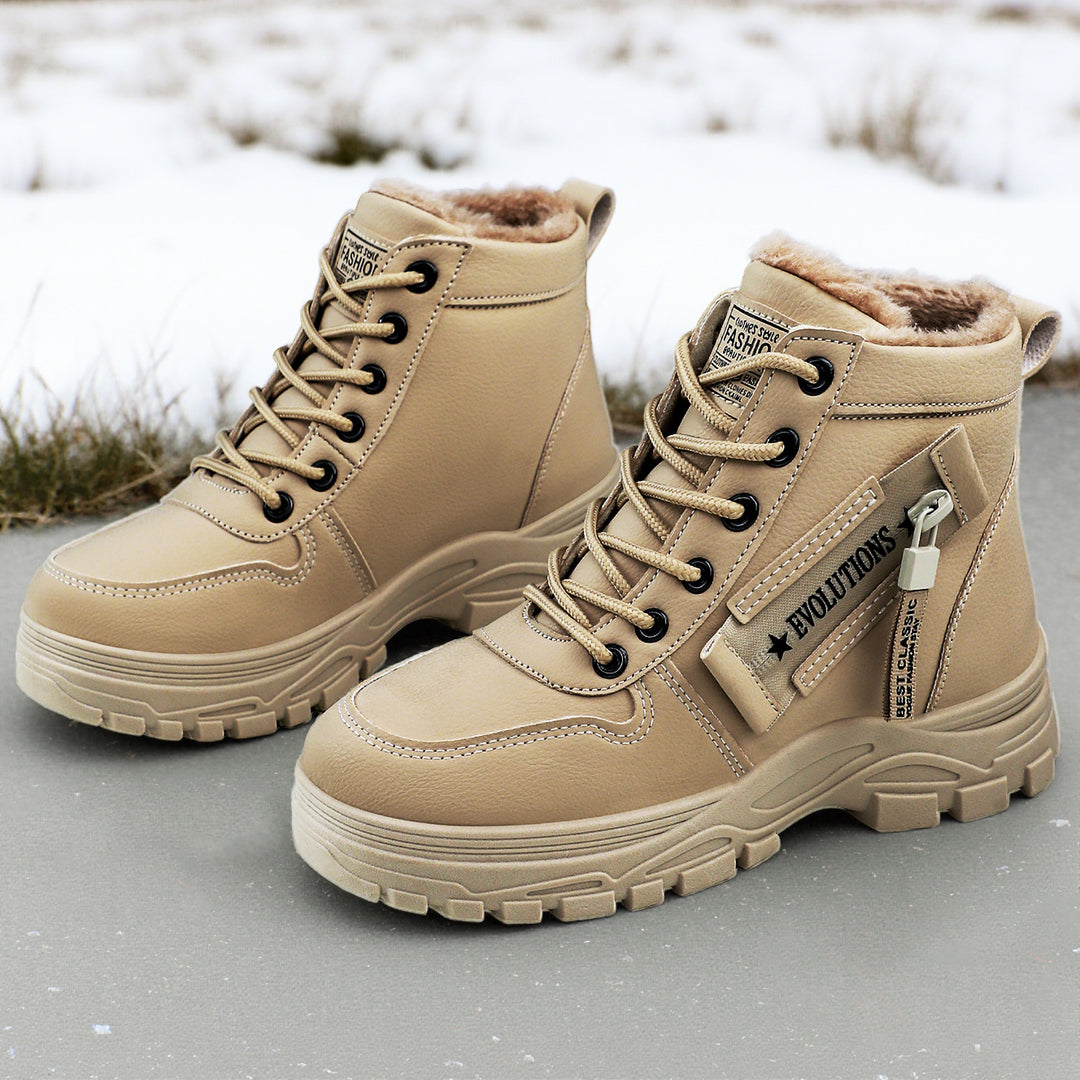 Damen Stylische und isolierte Winterstiefel mit rutschfester Sohle EB