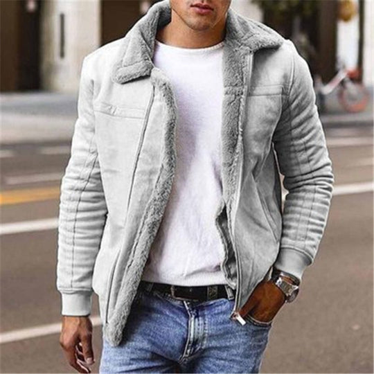Herren Lammfellgefütterte jacke im modernen Design EB