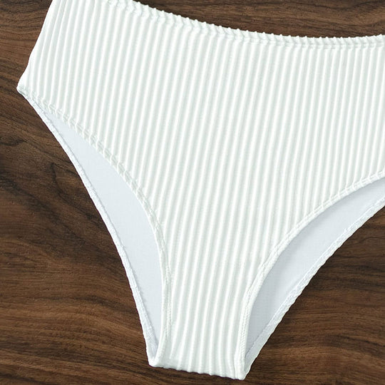 Damen Hochgeschnittener Bikini mit einzigartiger Rippstruktur EB