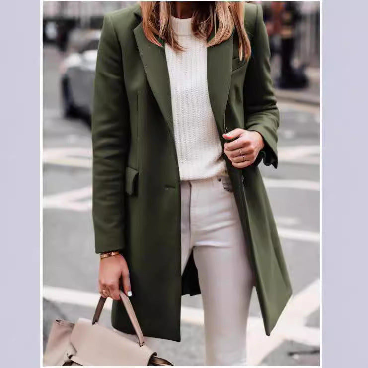 Damen eleganter taillierter Übergangsblazer EB