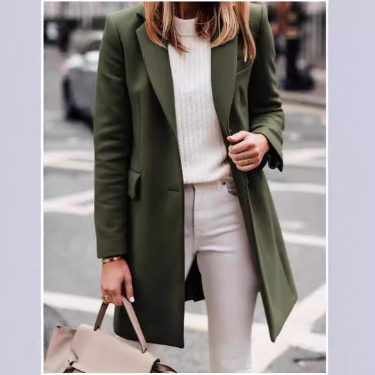 Damen eleganter taillierter Übergangsblazer EB