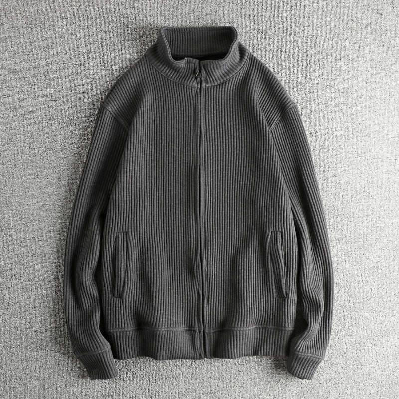Damen Strickjacke mit hohem Kragen und praktischen Taschen EB