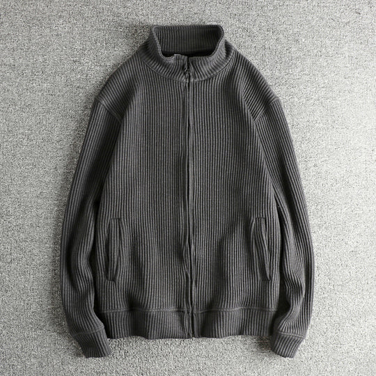 Damen Strickjacke mit hohem Kragen und praktischen Taschen EB