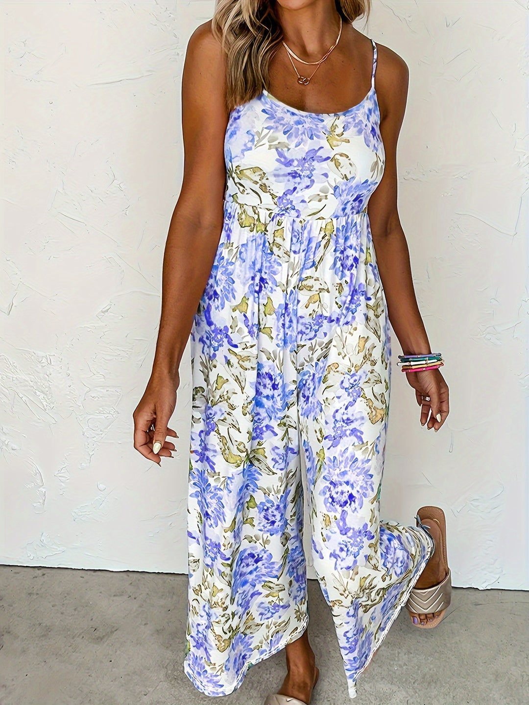 Damen Floral Maxikleid EB