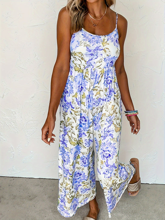 Damen Floral Maxikleid EB