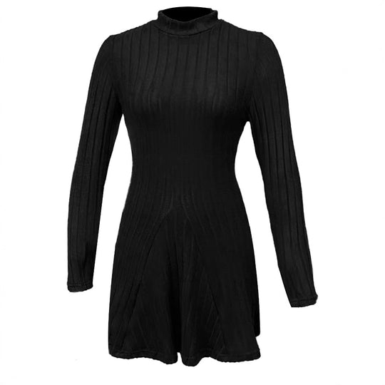 Damen Strickkleid mit eleganter Passform und langen Ärmeln EB
