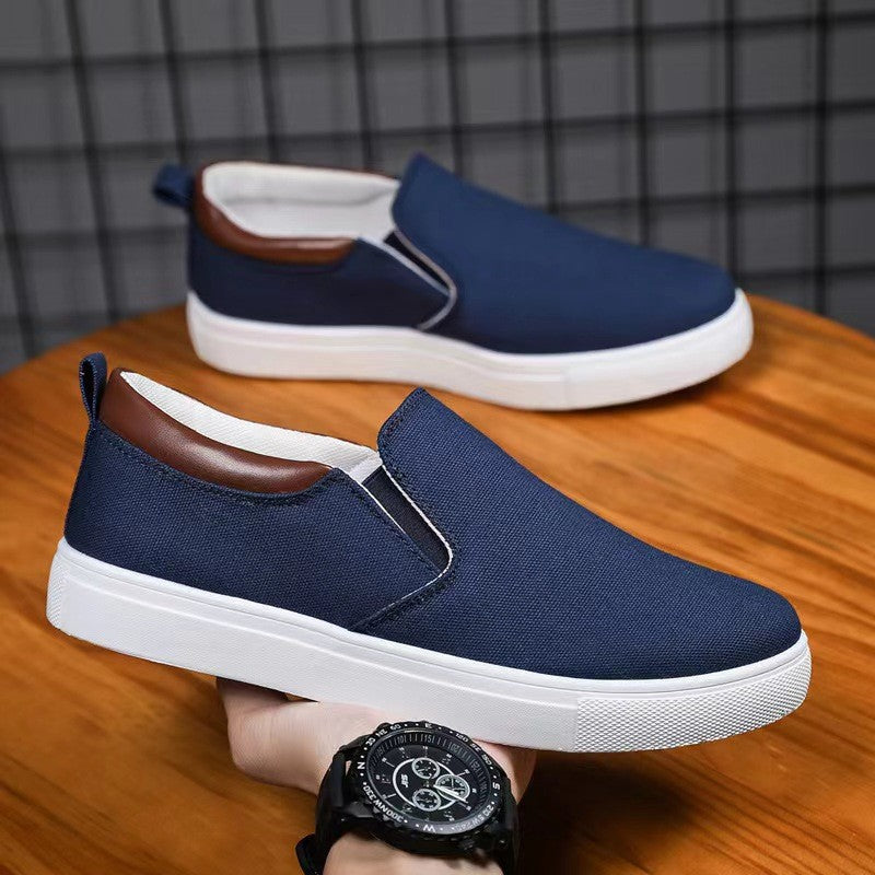 Herren nan Canvas-Slip-On Sneaker mit elastischen Einsätzen, gepolsterter Fersenmanschette und leichter EVA-Sohle EB