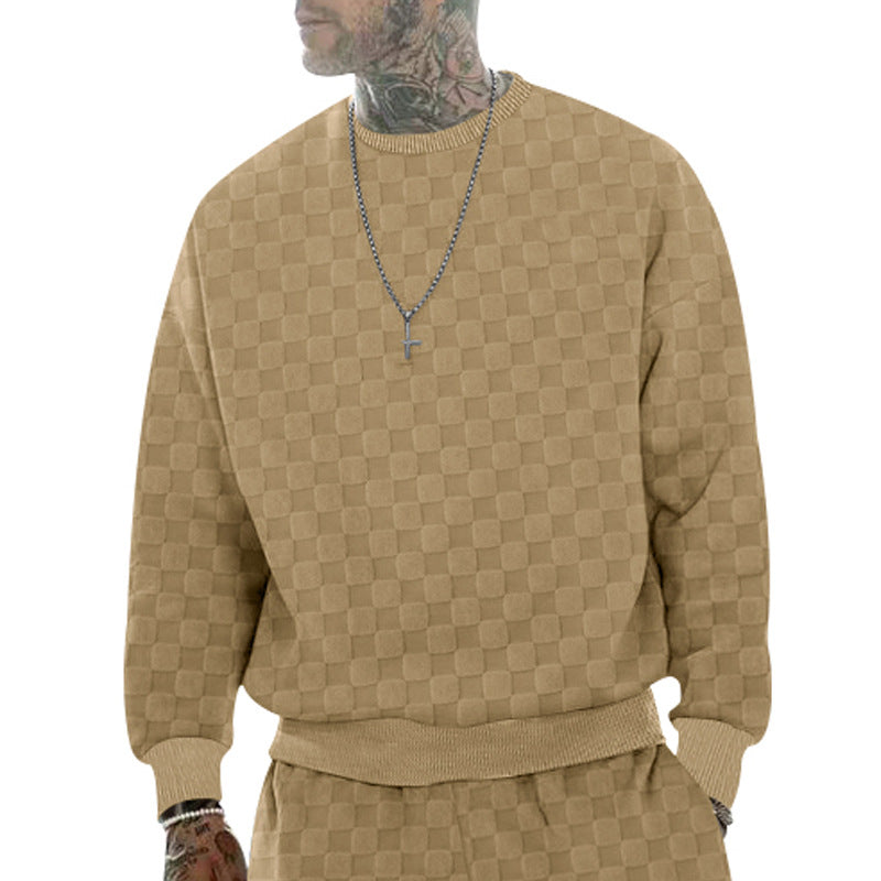Herren lässiger Oversize-Pullover mit strukturierter Oberfläche und weitem Schnitt EB