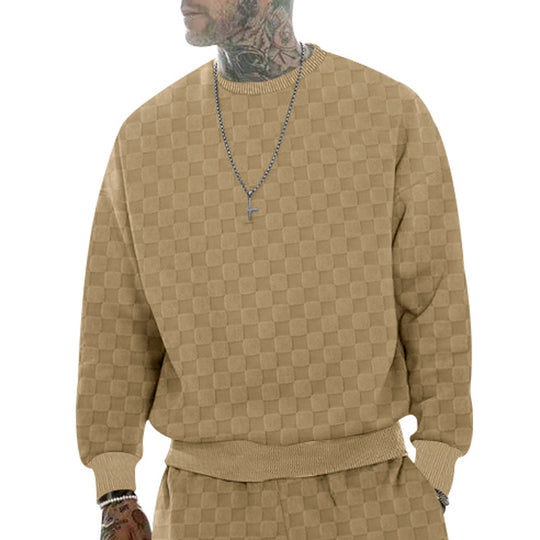 Herren lässiger Oversize-Pullover mit strukturierter Oberfläche und weitem Schnitt EB